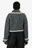 Pre-Loved Chanel™ 21B Grey Cashmere Knit Tweed Toggle Jacket Size 42 (As Is)
