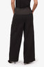 Rick Owens Dark Brown Wool Wide Leg Pants Size 8