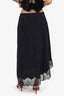 Zadig & Voltaire Black Star Print Lace Trimmed Midi Skirt Estimated Size S
