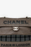 Pre-Loved Chanel™ 2008-09 Grey Leather Paris London Expandable Flap Bag