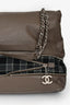 Pre-Loved Chanel™ 2008-09 Grey Leather Paris London Expandable Flap Bag