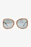 Linda Farrow Brown/Gold Tone Sunglasses