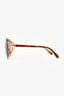 Linda Farrow Brown/Gold Tone Sunglasses