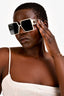 Christian Dior White/Gold Tone Square Framed Sunglasses
