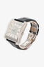 Piaget 18K White Gold Diamond Black Tie Maunual Winding Crocodile Leather Strap Watch