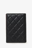 Pre-Loved Chanel™ 2018 Black Caviar Leather Quilted CC Passport Holder