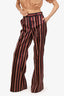 Zimmermann Black/Red Striped Wide Leg Pants Size 1