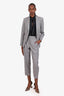 Brunello Cucinelli Grey Wool Beaded Two Piece Suit Size 38