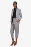 Brunello Cucinelli Grey Wool Beaded Two Piece Suit Size 38