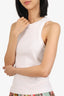 Citizens of Humanity White Ribbed Knit Tank Top Size M