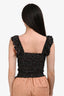 Reformation Black Multi Polkadot Top Size 0