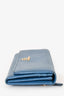 Prada Blue Saffiano Leather Long Wallet (As Is)