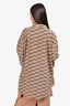 Balenciaga 2022 Brown Silk BB Button Down Shirt Size 38 Mens