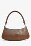 Osoi Brown Leather Buckle Shoulder Bag