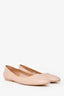 Salvatore Ferragamo Pink Patent Leather Logo Embossed Flats Size 8.5