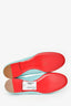 Christian Louboutin Teal Velvet Bead Embellished Slip On Loafers Size 38