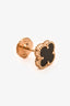 Van Cleef & Arpels 18K Yellow Gold/Oynx Sweet Alhambra Earrings