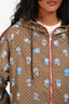 Gucci x Doreamon Brown GG Supreme Zip Up Hooded Jacket Size 40