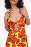 New Arrivals Red/Yellow Rose Pattern Sleeveless Maxi Dress Size 34
