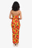 New Arrivals Red/Yellow Rose Pattern Sleeveless Maxi Dress Size 34