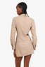 Atoir Taupe Side Cut-Out Button Down Mini Dress Size XS