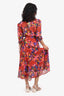 The Kooples Multicolour Silk Floral Wrap Maxi Dress Size1