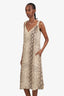 Smythe Brown Snakeskin Print Midi Dress Estimated Size S
