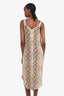 Smythe Brown Snakeskin Print Midi Dress Estimated Size S