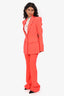 Alex Perry Coral Pink Blazer + Trouser Set Size 6