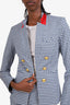 Veronica Beard Blue/White Checkered Blazer + Trouser Set Size 0