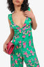 Resa Green/Pink Floral Jumpsuit Size XS