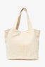 Pre-Loved Chanel™ Beige Terry Cloth Beach Tote & Towel Set