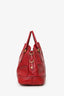 Prada Red Leather Large Top Handle Bag with Strap