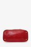 Prada Red Leather Large Top Handle Bag with Strap