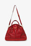 Prada Red Leather Large Top Handle Bag with Strap