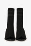Alexander Wang Black Knit Open Toe Boots Size 39