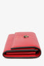 Gucci Red Leather Continental 'L'aveugle Par Amour' Wallet