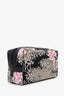 Amiri Black/Pink Floral Print Beauty Case With Tags