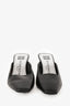 Givenchy Black Leather Square Toe Heeled Mules Size 40