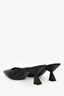 Givenchy Black Leather Square Toe Heeled Mules Size 40