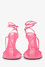 Bottega Veneta Pink Leather Strappy Heels Size 38.5