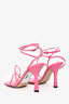 Bottega Veneta Pink Leather Strappy Heels Size 38.5