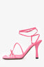 Bottega Veneta Pink Leather Strappy Heels Size 38.5