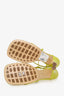 Bottega Veneta Green Leather Strappy Heels Size 38.5