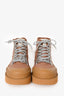 Proenza Schouler Brown/White Nylon Lug Boots Size 39