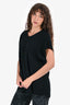 Ellery Black Oversized Frayed Short Sleeves Tunic Size 4