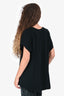 Ellery Black Oversized Frayed Short Sleeves Tunic Size 4
