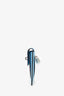 Hermes Blue Leather Kelly Pocket Compact Wallet