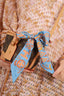 Hermes Blue/Orange Silk Printed Twilly