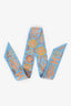 Hermes Blue/Orange Silk Printed Twilly
